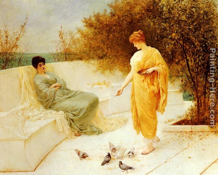 Henry Thomas Schafer Feeding Doves